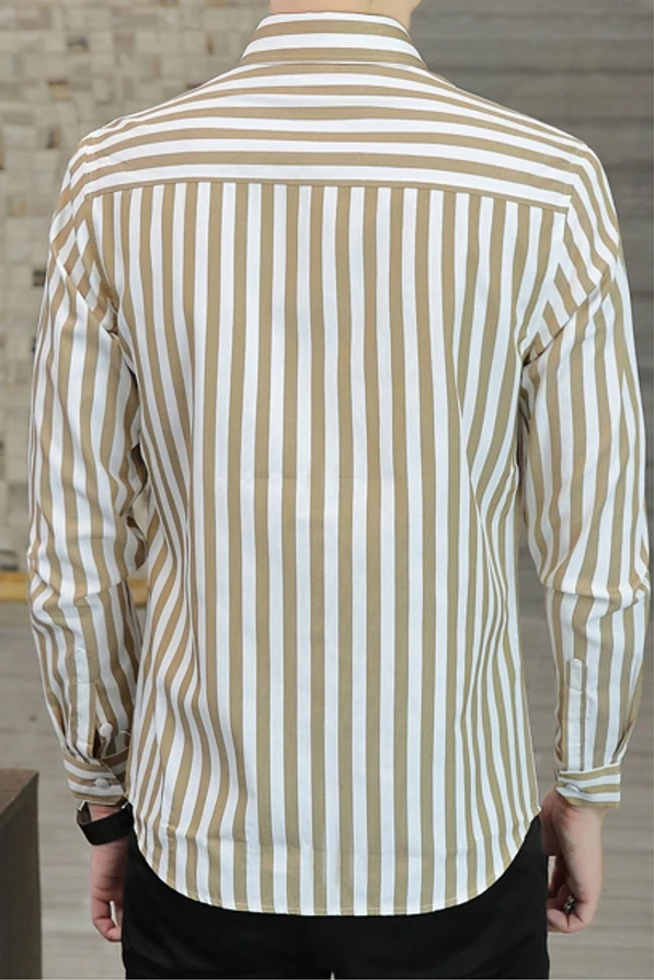 Brown And White Stripes Shirt | Sunoo - Enhypen 10 Brown And White Stripes Shirt | Sunoo - Enhypen - Image 8