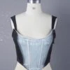 Blue Washed Denim Corset Top | Ahyeon - BabyMonster 1 Blue Washed Denim Corset Top | Ahyeon - BabyMonster -Amped Apparel Ahyeon BabyMonster Blue Washed Denim Corset Top 1