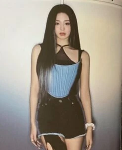 Blue Washed Denim Corset Top | Ahyeon - BabyMonster 15 Blue Washed Denim Corset Top | Ahyeon - BabyMonster -Amped Apparel Ahyeon BabyMonster Blue Washed Denim Corset Top 7 600x736 1