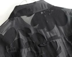 Black See-Through Floral Shirt | Bang Chan - Stray Kids 17 Black See-Through Floral Shirt | Bang Chan - Stray Kids -Amped Apparel Bang Chan Stray Kids Black See Through Patterned Shirt 4 600x480 1