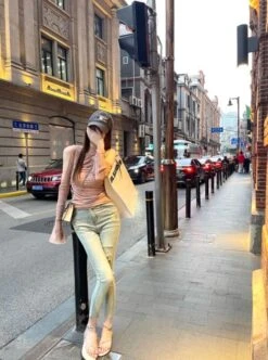 Beige Asymmetric Long Sleeve Top | Mina - Twice -Amped Apparel Beige Asymmetric Long Sleeve Top Mina Twice 14 600x807 1