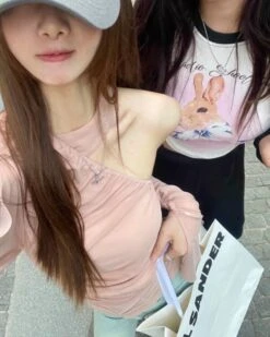 Beige Asymmetric Long Sleeve Top | Mina - Twice -Amped Apparel Beige Asymmetric Long Sleeve Top Mina Twice 3 600x750 1