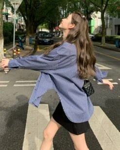 Black And White Checkered Shirt | Jennie - BlackPink -Amped Apparel Black And White Checkered Shirt Jennie BlackPink 1 600x750 1