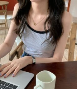 Black And White Striped Sling Top | Jisoo - BlackPink 12 Black And White Striped Sling Top | Jisoo - BlackPink -Amped Apparel Black And White Striped Sling Top Jisoo BlackPink 3 1 600x700 1