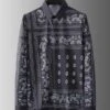 Black Bandana Pattern Long Sleeves Shirt | Jaehyuk - Treasure -Amped Apparel Black Bandana Pattern Long Sleeves Shirt Jaehyuk Treasure 3 600x723 1