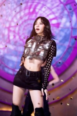 Black Belted Denim Mini Skorts | Lisa - BlackPink -Amped Apparel Black Belted Denim Mini Skorts Lisa BlackPink 2 scaled 600x900 1