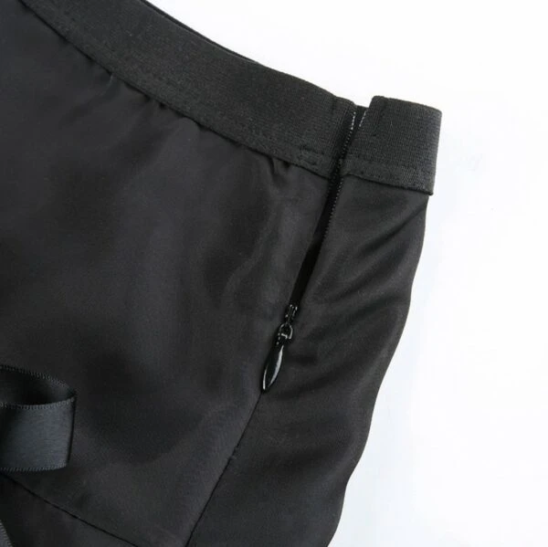 Black Bow And Lace Pleated Skirt | Handong - Dreamcatcher 7 Black Bow And Lace Pleated Skirt | Handong - Dreamcatcher - Image 5