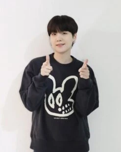 Black Cartoon Mouse Sweatshirt | Suga - BTS -Amped Apparel Black Cartoon Mouse Sweatshirt Suga BTS 6 600x750 1