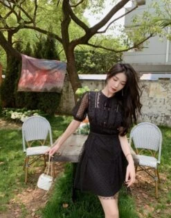 Black Diamond Mesh Doll Dress | Sunny - Girl Generation 19 Black Diamond Mesh Doll Dress | Sunny - Girl Generation -Amped Apparel Black Diamond Mesh Doll Dress Sunny Girl Generation 4 600x762 1