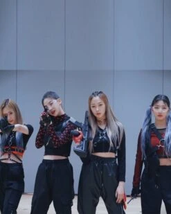 Black Fitted Top With Red Moon Pattern | Karina - Aespa -Amped Apparel Black Fitted Top With Red Moon Pattern Karina Aespa 2 600x750 1