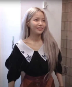 Black Floral Embroidered Collar Blouse | Solar - Mamamoo -Amped Apparel Black Floral Embroidered Collar Blouse Solar Mamamoo 02 600x720 1