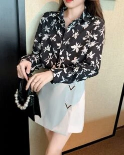 Black Floral Pattern Shirt | Wonwoo - Seventeen -Amped Apparel Black Floral Pattern Shirt Wonwoo Seventeen 6