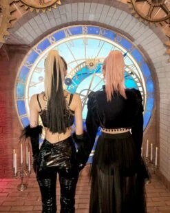 Black Lace Crop Top With Bow | Yoohyeon - Dreamcatcher -Amped Apparel Black Lace Crop Top With Bow Yoohyeon Dreamcatcher 2 600x750 1