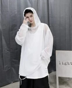 Black Mesh Hoodie | Wooyoung - ATEEZ -Amped Apparel Black Mesh Hoodie Wooyoung ATEEZ 12 600x731 1