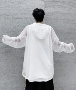 Black Mesh Hoodie | Wooyoung - ATEEZ -Amped Apparel Black Mesh Hoodie Wooyoung ATEEZ 14 600x714 1