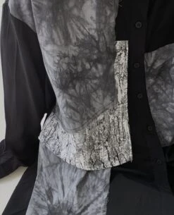 Black Multi-Pattern Patchwork Shirt | Seonghwa - ATEEZ -Amped Apparel Black Multi Pattern Patchwork Shirt Seonghwa ATEEZ 13