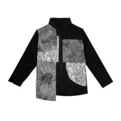 Black Multi-Pattern Patchwork Shirt | Seonghwa - ATEEZ -Amped Apparel Black Multi Pattern Patchwork Shirt Seonghwa ATEEZ 4 600x600 1