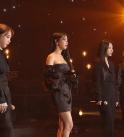 Black Off Shoulder Corset Dress | Solar - Mamamoo -Amped Apparel Black Off Shoulder Corset Dress Solar Mamamoo 2 e1623415869643