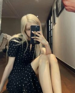 Black Polka Dot Midi Dress | Rose - BlackPink 26 Black Polka Dot Midi Dress | Rose - BlackPink -Amped Apparel Black Polka Dot Midi Dress Rose BlackPink 1 600x749 1