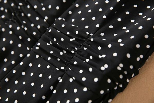 Black Polka Dot Midi Dress | Rose - BlackPink 10 Black Polka Dot Midi Dress | Rose - BlackPink - Image 8