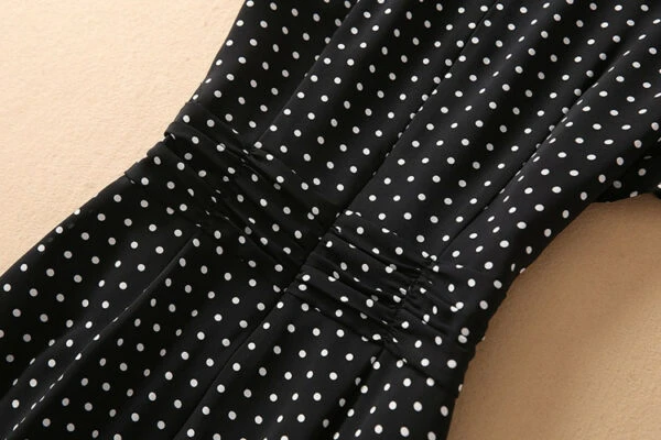 Black Polka Dot Midi Dress | Rose - BlackPink 11 Black Polka Dot Midi Dress | Rose - BlackPink - Image 9