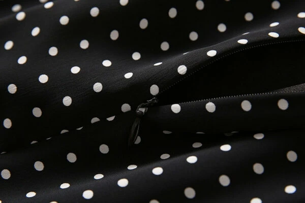 Black Polka Dot Midi Dress | Rose - BlackPink 13 Black Polka Dot Midi Dress | Rose - BlackPink - Image 11