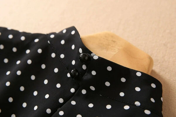 Black Polka Dot Midi Dress | Rose - BlackPink 8 Black Polka Dot Midi Dress | Rose - BlackPink - Image 6