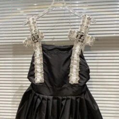 Black Rhinestone Cross Dress | Lia - ITZY -Amped Apparel Black Rhinestone Cross Dress Lia ITZY 13 600x600 1