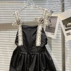 Black Rhinestone Cross Dress | Lia - ITZY -Amped Apparel Black Rhinestone Cross Dress Lia ITZY 9 600x600 1