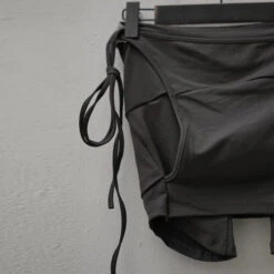 Black Strappy Wrap Skorts | Haerin - NewJeans -Amped Apparel Black Strappy Wrap Skorts Haerin NewJeans 4 600x600 1