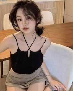 Black Strings Sling Top | Jennie - BlackPink -Amped Apparel Black Strings Sling Top Jennie BlackPink 3 600x750 1