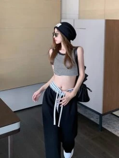 Black Stripes Knitted Top | Nayeon - Twice 9 Black Stripes Knitted Top | Nayeon - Twice -Amped Apparel Black Stripes Knitted Crop Top Nayeon Twice 4 600x792 1