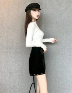 Black Studded Star Shorts | Rose - BlackPink -Amped Apparel Black Studded Star Shorts Rose BlackPink 7