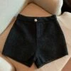 Black Tweed Mini Shorts | Lisa - BlackPink
