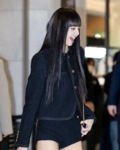 Black Tweed Mini Shorts | Lisa - BlackPink -Amped Apparel Black Tweed Mini Shorts Lisa BlackPink inspi 2 600x749 1