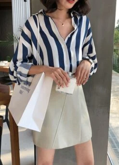 Blue And White Stripes Shirt | Eunwoo - Astro 13 Blue And White Stripes Shirt | Eunwoo - Astro -Amped Apparel Blue And White Stripes Shirt Eunwoo Astro 6