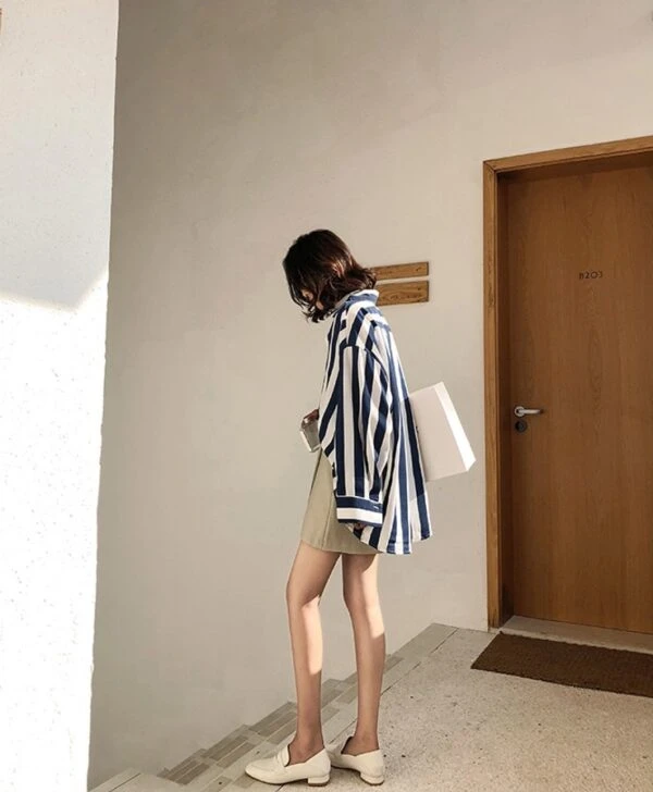 Blue And White Stripes Shirt | Eunwoo - Astro 10 Blue And White Stripes Shirt | Eunwoo - Astro - Image 8