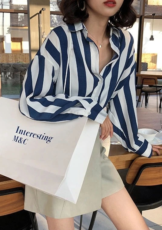 Blue And White Stripes Shirt | Eunwoo - Astro 8 Blue And White Stripes Shirt | Eunwoo - Astro - Image 6