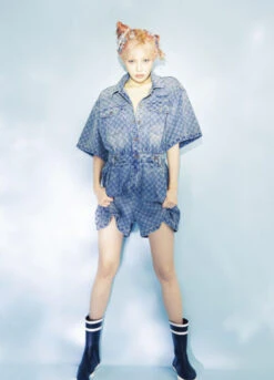 Blue Denim Jumpsuit | Hyuna -Amped Apparel Blue Denim Jumpsuit Hyuna 1 600x834 1