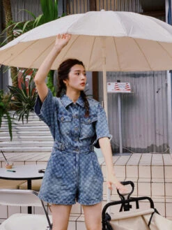 Blue Denim Jumpsuit | Hyuna -Amped Apparel Blue Denim Jumpsuit Hyuna 5 600x800 1