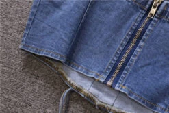 Blue Denim Lace-Up Crop Top | Olivia - Loona 29 Blue Denim Lace-Up Crop Top | Olivia - Loona -Amped Apparel Blue Denim Lace Up Crop Top Olivia Loona 7 600x400 1