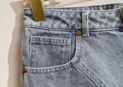 Blue Denim Micro Shorts | Yunjin - Le Sserafim -Amped Apparel Blue Denim Micro Shorts Hyunjin Le Sserafim 5 600x424 1