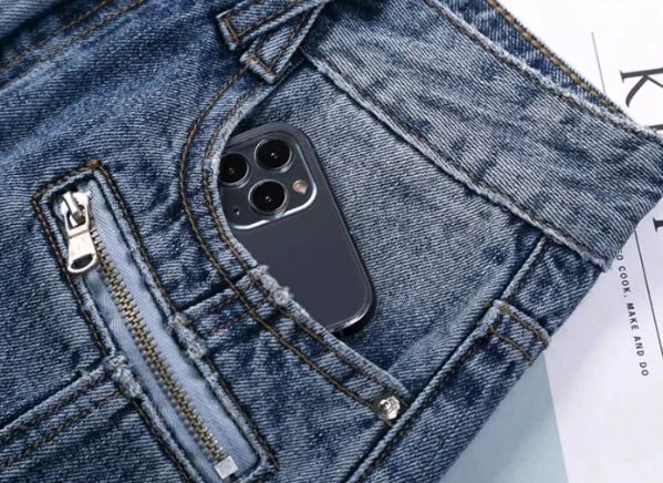 Blue Denim Skort With Zipper Details | Isa - STAYC 6 Blue Denim Skort With Zipper Details | Isa - STAYC - Image 4