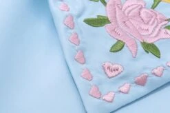 Blue Floral Doll Collar Cropped Top | Jennie - BlackPink -Amped Apparel Blue Floral Doll Collar Cropped Top Jennie BlackPink 1 600x399 1