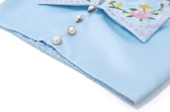 Blue Floral Doll Collar Cropped Top | Jennie - BlackPink -Amped Apparel Blue Floral Doll Collar Cropped Top Jennie BlackPink 7 600x396 1