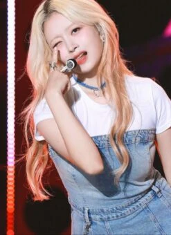 Blue Pleated Tube Dress | Rei - IVE -Amped Apparel Blue Pleated Tube Dress Rei IVE Idol 1 600x827 1