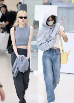 Blue Slim Fit Sleeveless Top | Rose - BlackPink -Amped Apparel Blue Slim Fit Sleeveless Top Rose BlackPink Idol 1 600x827 1