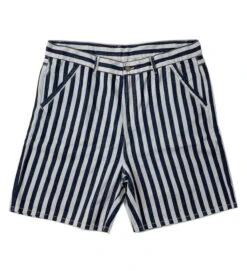 Blue Stripes Denim Shorts | Jisung - NCT