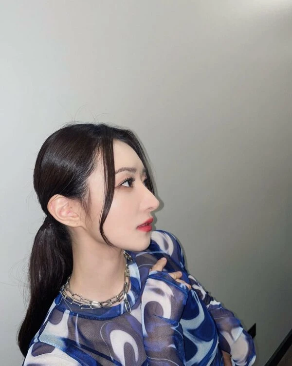 Blue Swirly Mesh Crop Top | SuA - Dreamcatcher 11 Blue Swirly Mesh Crop Top | SuA - Dreamcatcher - Image 9