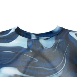 Blue Swirly Mesh Crop Top | SuA - Dreamcatcher 14 Blue Swirly Mesh Crop Top | SuA - Dreamcatcher -Amped Apparel Blue Swirly Mesh Crop Top SuA Dreamcatcher 9 600x600 1